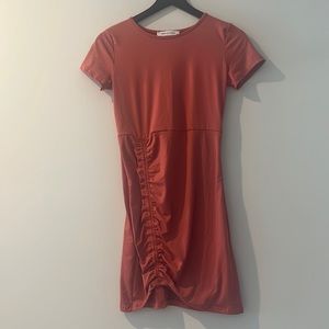 Rouched t-shirt dress